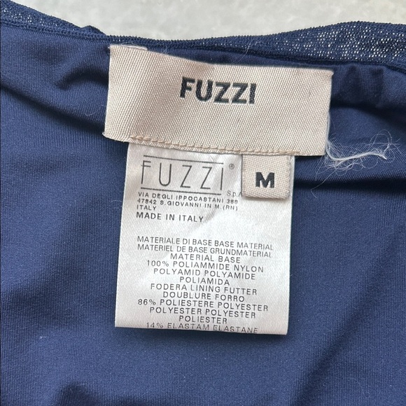 Fuzzi Blue Mesh Dress With Ruffles | M - Picture 6 of 6